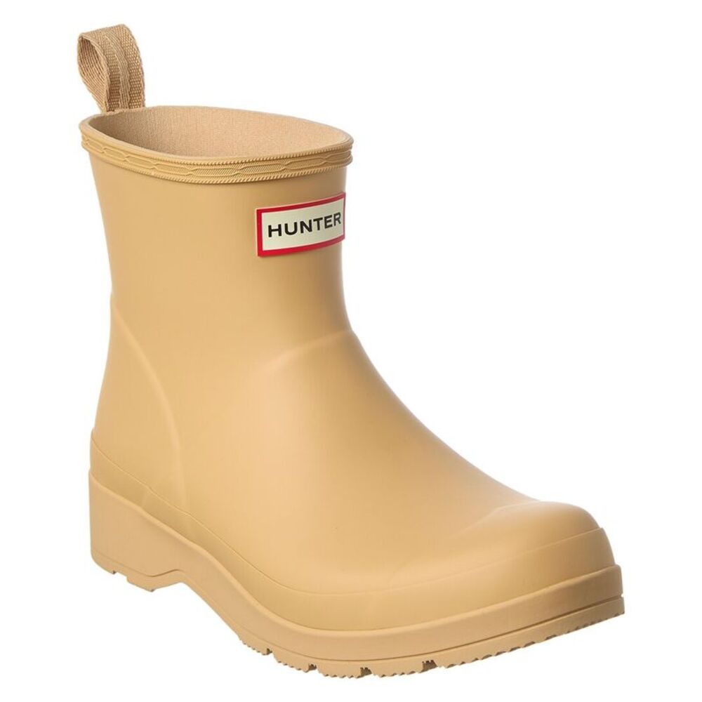 Hunter Play Short Scoop Bottom Rain Bootie, Beige
